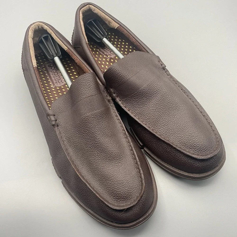Skechers Mens Size‎ 13 On The Go BIONIC MOC Brown Leather Shoes Goga Mat